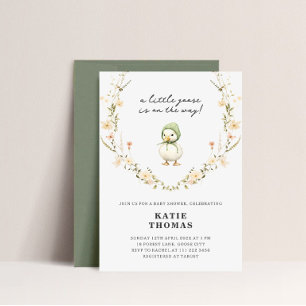 Little Silly Goose Botanical Baby Shower Invitation