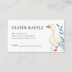 Little Silly Goose Boy Baby Shower Diaper Raffle Enclosure Card