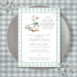 Little Silly Goose Gender Neutral Baby Shower Invitation