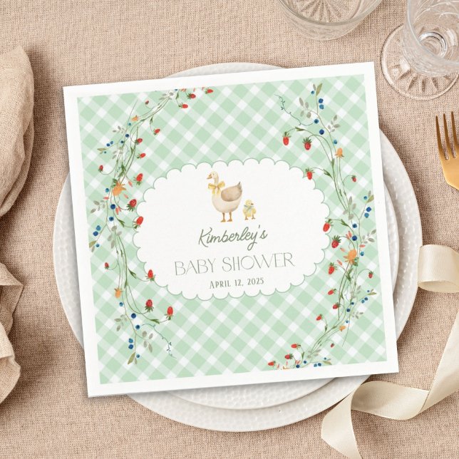 Little Silly Goose Gender Neutral Baby Shower Napkins (Creator Uploaded)
