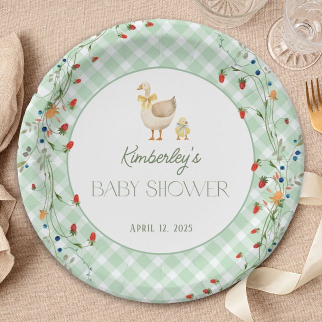 Little Silly Goose Gender Neutral Baby Shower Paper Plates (Creator Uploaded)