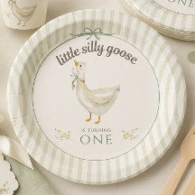 Little Silly Goose Sage Green Birthday Party