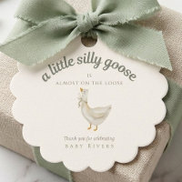 Little silly Goose Sage Green Bow Baby Shower