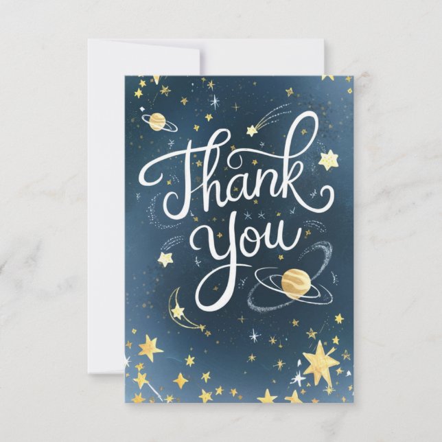 Little Simple Chic Celestial Thank You Card (Front)