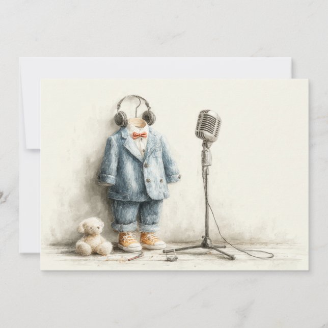 Little Singer 1st Birthday Party Invitation (Front)