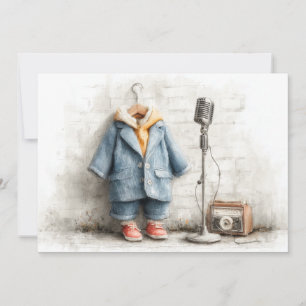 Little Singer 1st Birthday Party Invitation