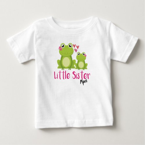 Little sister adorable frog combination baby T_Shirt