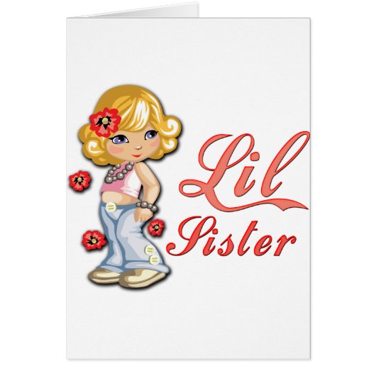LIttle Sister and Flowers Cards (Front)