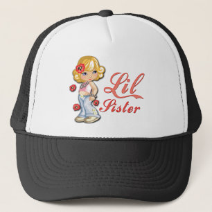 LIttle Sister and Flowers Trucker Hat