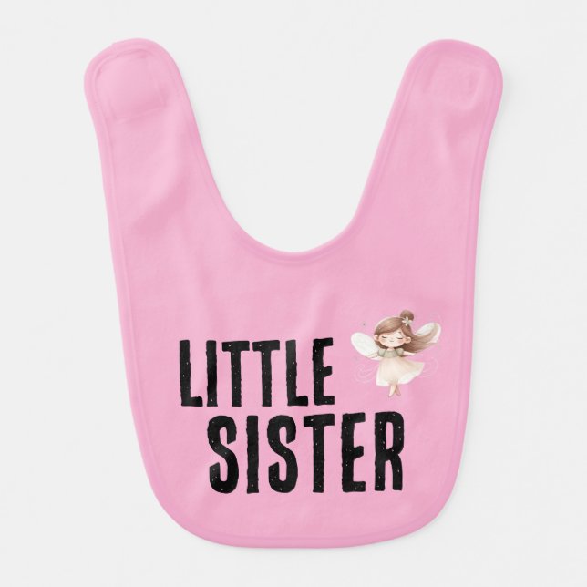 Little Sister Baby Bib (Front)