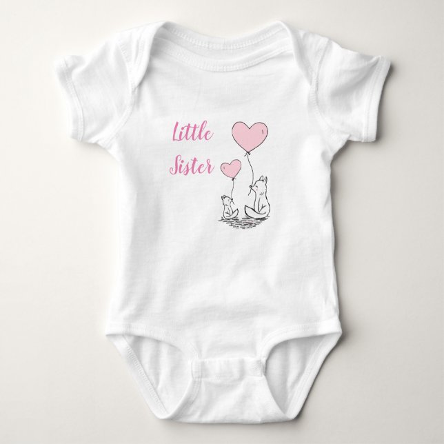 Little Sister Baby Bodysuit (Front)