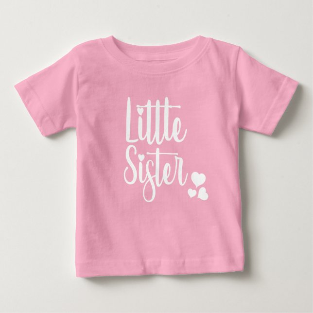 Little Sister Baby Shirt - Welcoming a New Sibling (Front)