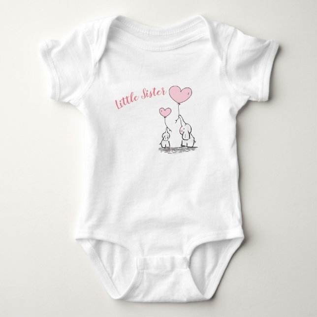 Little Sister Baby Vest Bodysuit (Front)