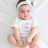 Little Sister Colorful Monogram Girl's