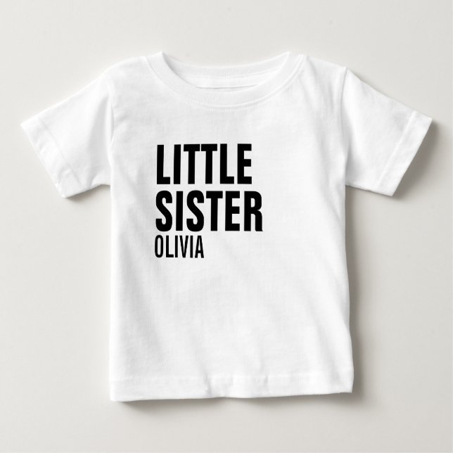 Little Sister Custom Baby Romper (Front)