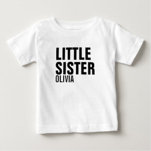 Little Sister Custom Baby Sleeveless Dress Baby T-Shirt