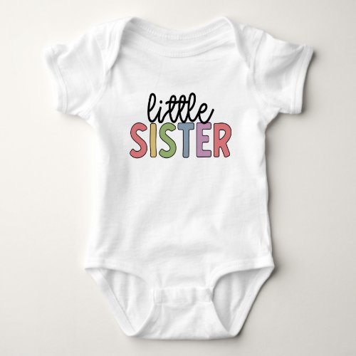 Little Sister Cute Matching Siblings Baby Baby Bodysuit