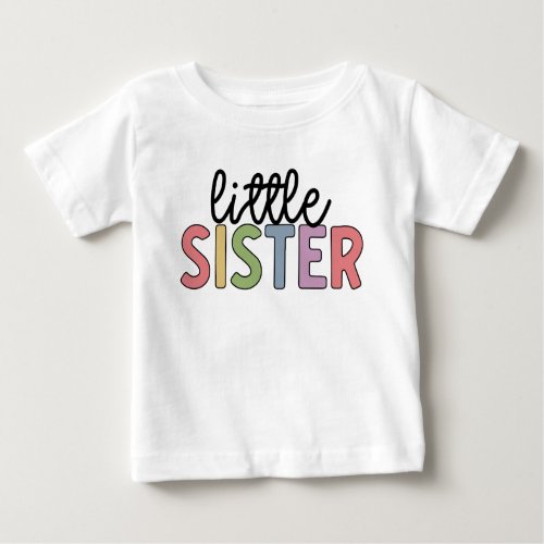 Little Sister Cute Matching Siblings Baby T_Shirt