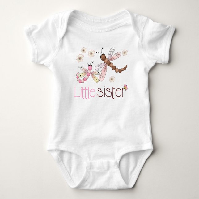 Little Sister Dragonfly Baby Bodysuit (Front)