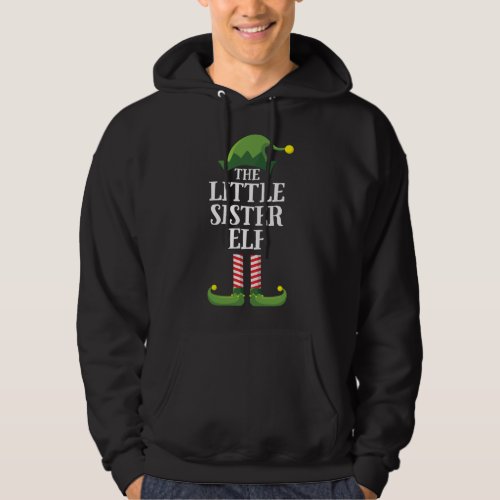 Little Sister Elf Matching Family Group Christmas  Hoodie