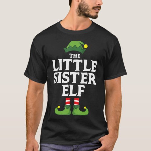 Little Sister Elf Matching Family Group Couple Paj T_Shirt