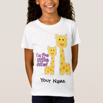 Little Sister Giraffe T-shirt by StargazerDesigns at Zazzle