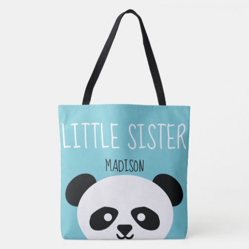 Little Sister Kawaii Panda Bear Face Animal Girls Tote Bag