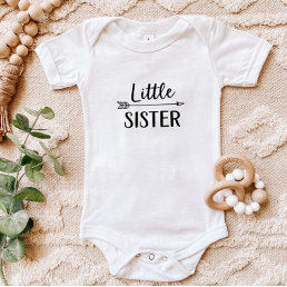 Little Sister | Matching Sibling Family Baby Bodysuit
