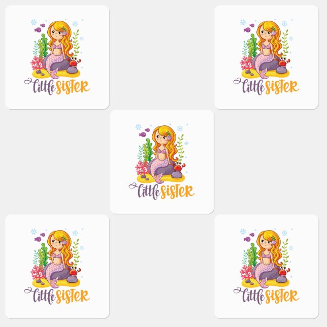Little Sister 🧜‍♀️ Mermaid Labels (Group)