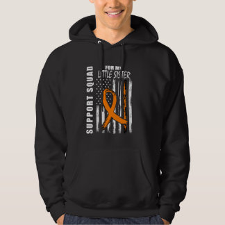 Little Sister Multiple Sclerosis Flag Supporter Pr Hoodie