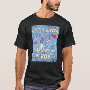 Little Sister Of Birthday Boy Golf Theme Matching  T-Shirt