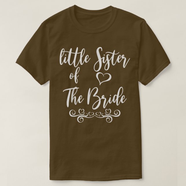 Little Sister of Bride & Groom Wedding Matching  T-Shirt (Design Front)