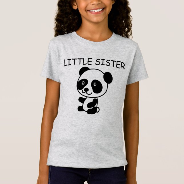 LITTLE SISTER Panda Bear T-shirts (Front)