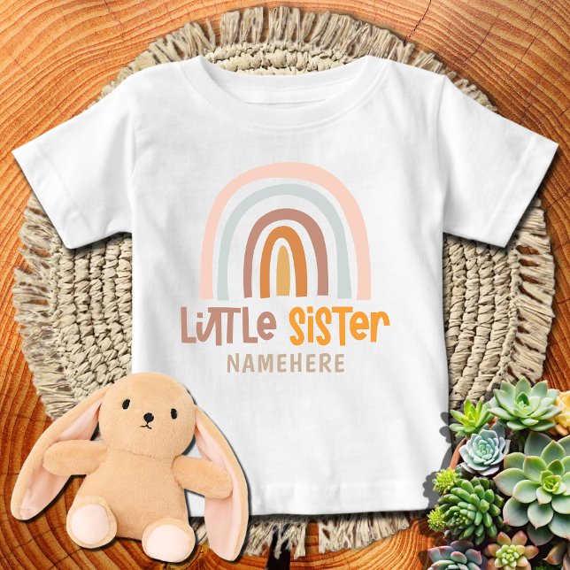Little Sister Personalized Baby T-Shirt (Creator Uploaded)