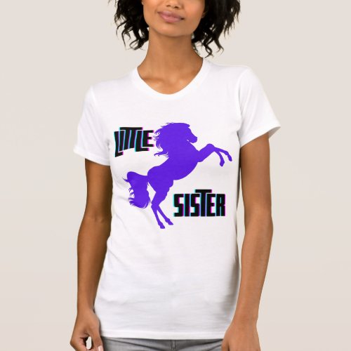 Little Sister Purple Pony T_Shirt