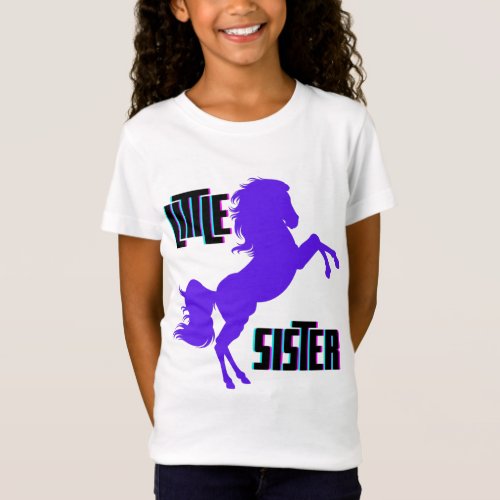 Little Sister Purple Pony T_Shirt