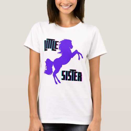 Little Sister Purple Pony T_Shirt