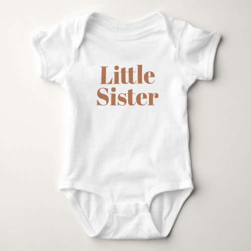 Little Sister  Rust Matching Sibling Family Baby Bodysuit