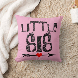 LITTLE SISTER T-Shirt Throw Pillow