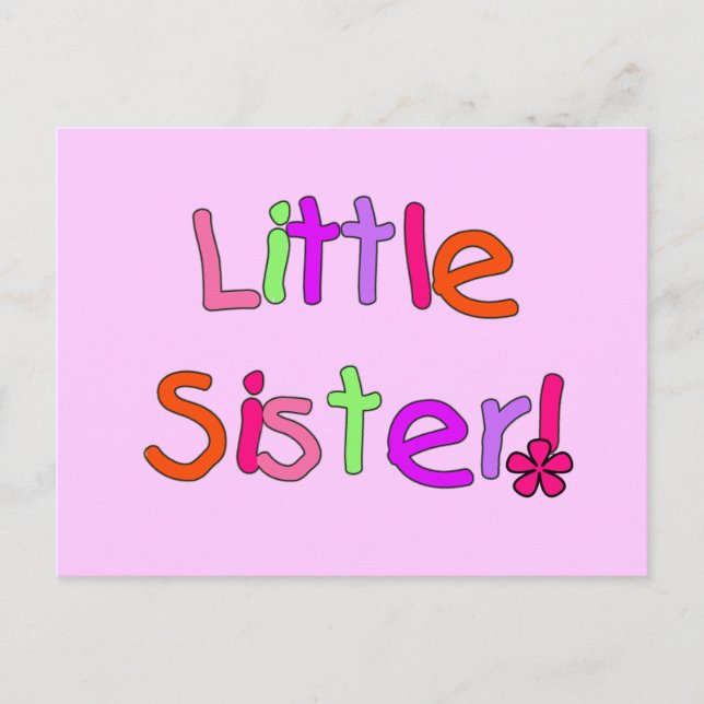 Little Sister T-shirts and Gifts Postcard (Front)