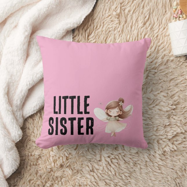 Little Sister Throw Pillow (Blanket)