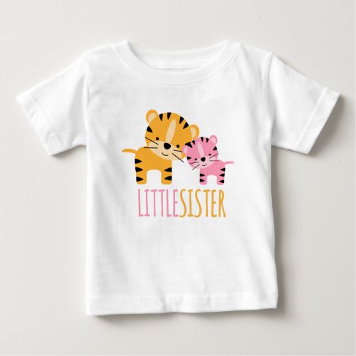 Little Sister Tiger Baby T_Shirt