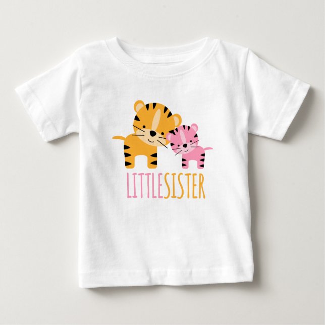 Little Sister Tiger Baby T-Shirt (Front)