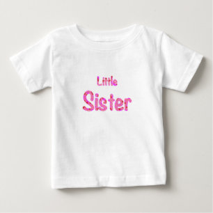 Little Sister Typography Baby Toddler T-Shirt