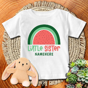 Little Sister watermelon rainbow  Baby T-Shirt
