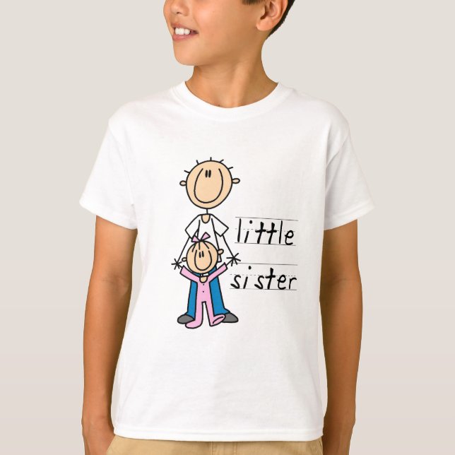 Little Sister with Big Brother T-shirts and Gifts (Front)