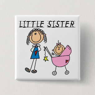 Little Sister With Big Sis Tshirts Button