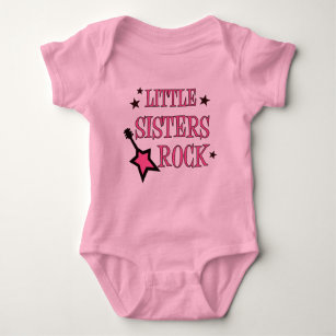 Little Sisters Rock Baby Bodysuit