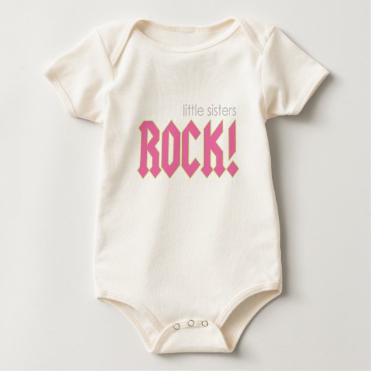 Little Sisters Rock! Baby Bodysuit