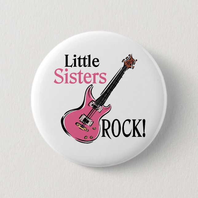 Little Sisters Rock Pinback Button (Front)